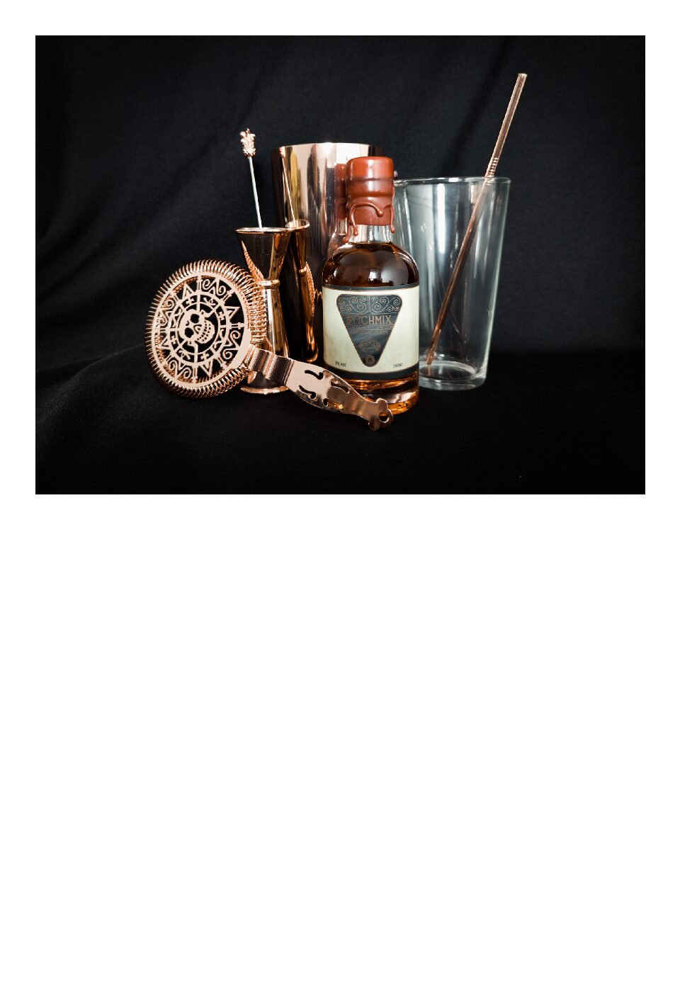 Copper Skull Strainer Gift Set image 1
